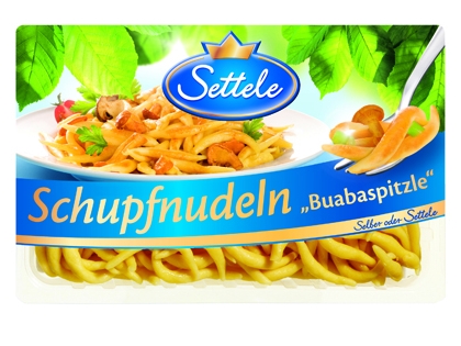 Settele Schupfnudeln (Buabaspitzle) 5x1kg BTL KRT  Schupfnudeln (Buabaspitzle)